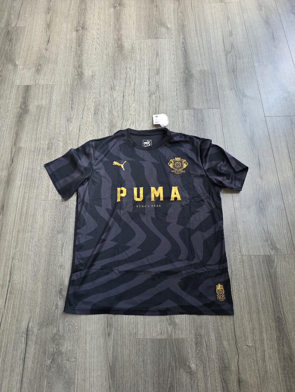 Puma Psychedelic New Levels Black Soccer Jersey Mens Size XL